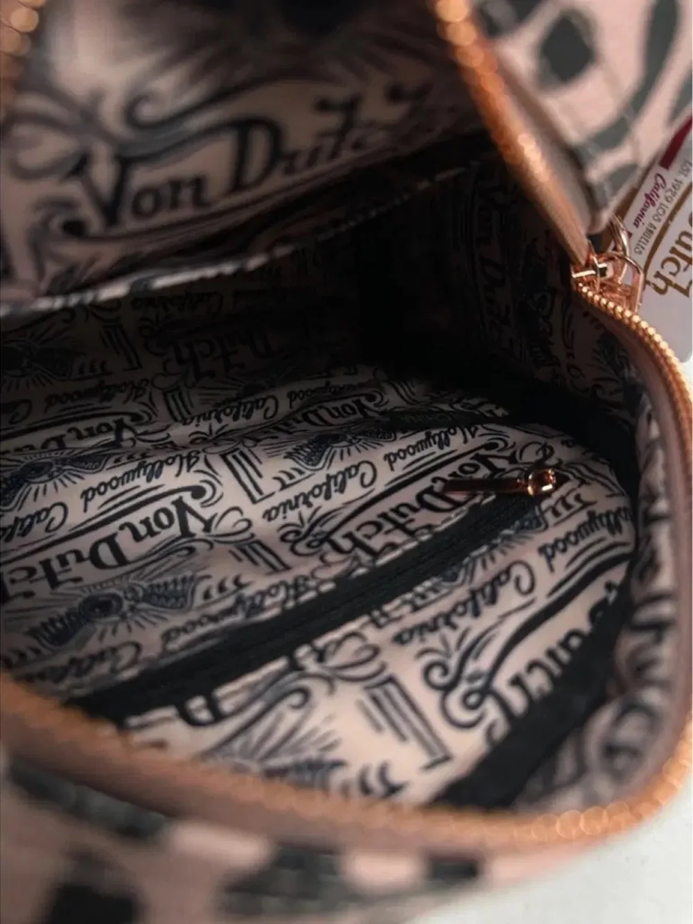 Von Dutch Pink Cheetah Small Bowling Bag